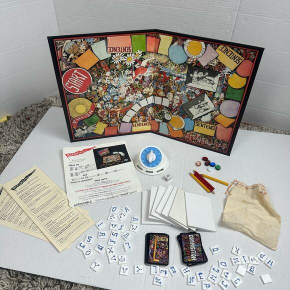Acronymble Vintage Boardgame Board Game 1991 Acronymwits Inc - Picture 7 of 11